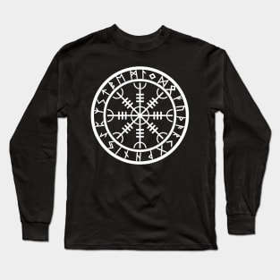 Helm of Awe /// Rune Circle White Long Sleeve T-Shirt